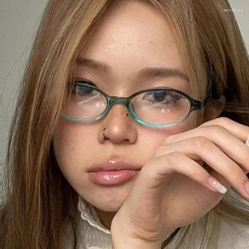 Y2K Japanese It Girl Oval Glasses