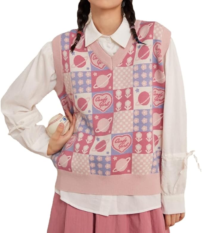 Candy Land Patchwork Knit Vest