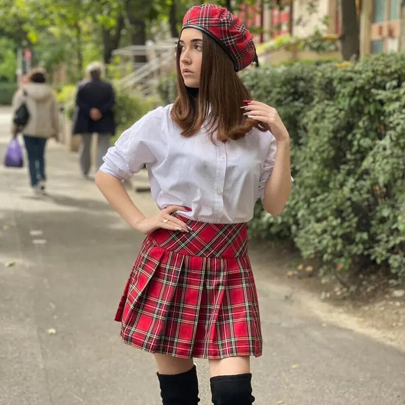 Vintage Tartan Beret Hat