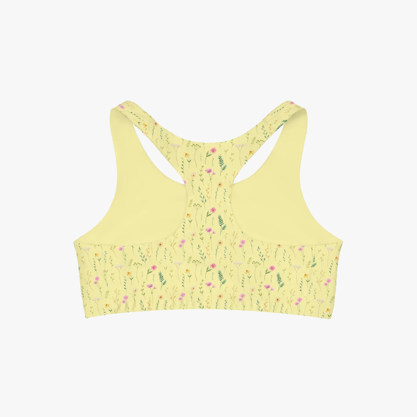 Soft Girl Floral Seamless Sports Bra