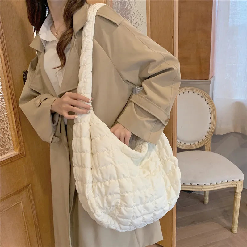 Bubble Ruched Tote Bag