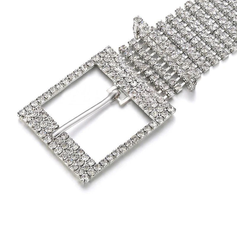 Aesthetic Crystal Chain Belt