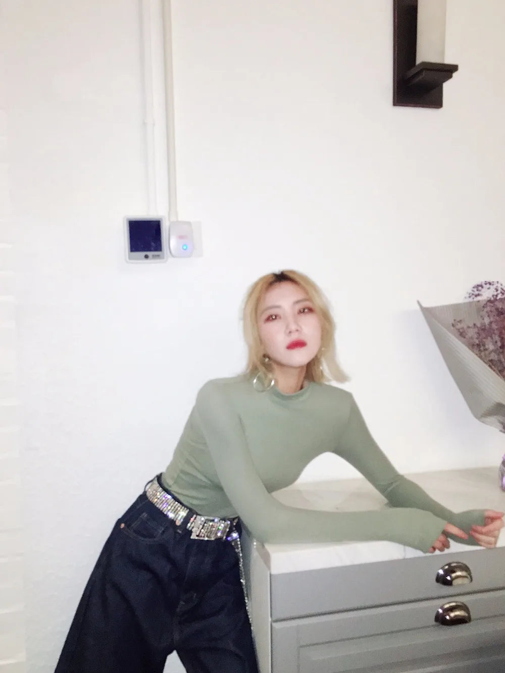 Aesthetic Crystal Chain Belt