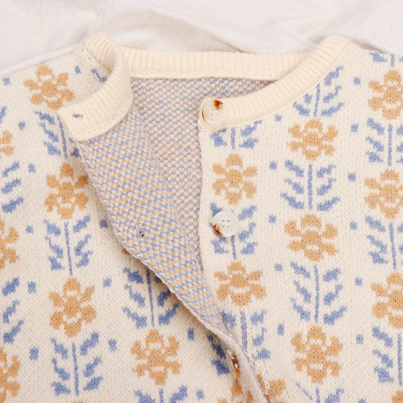 Vintage Flowers Wool Cardigan