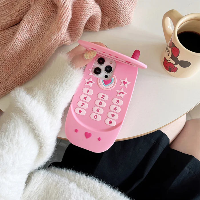 3D Pink Cellphone iPhone Case