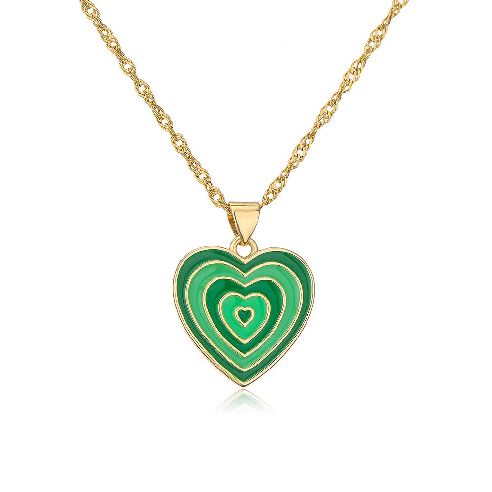 Y2K Candy Heart Pendant Necklace