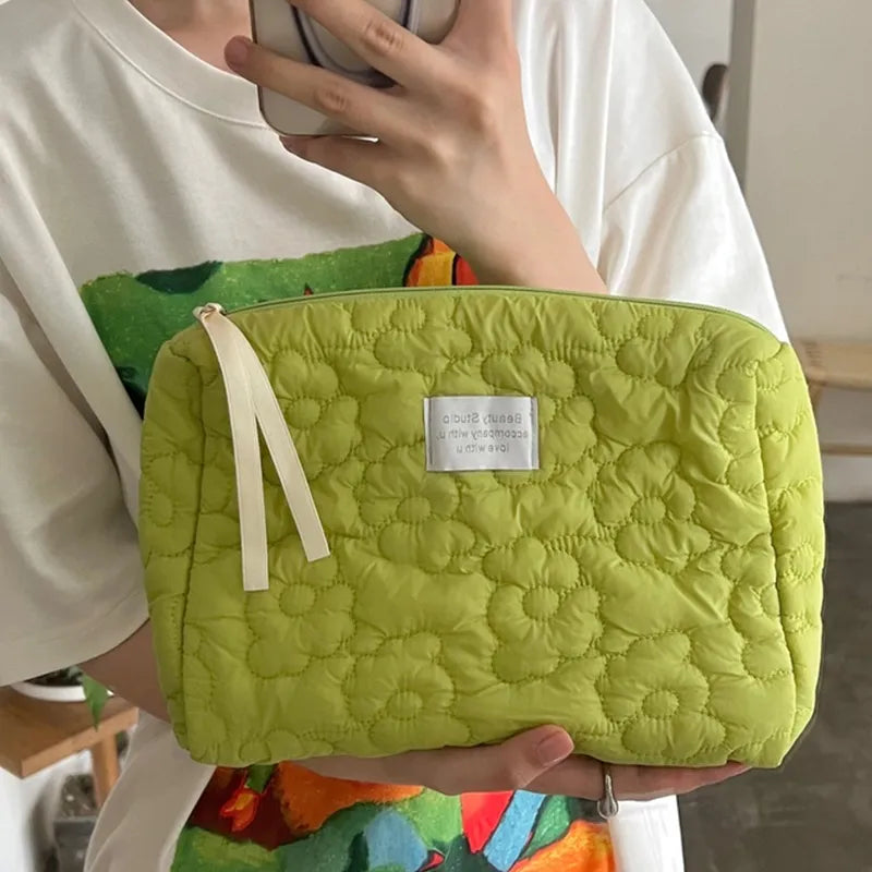 Flower Puffy Makeup Pouch