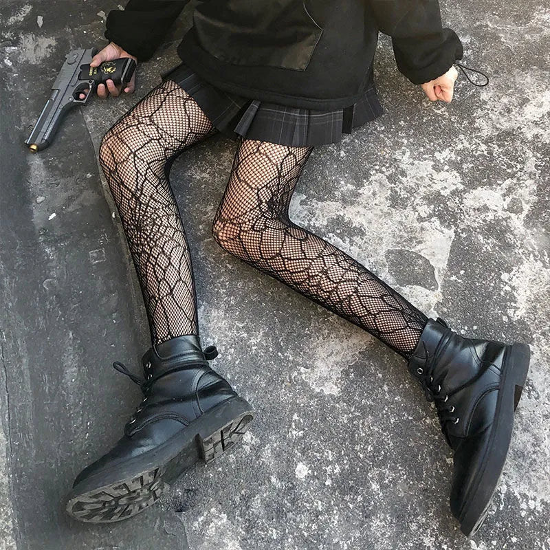 Spider Web Mesh Stockings