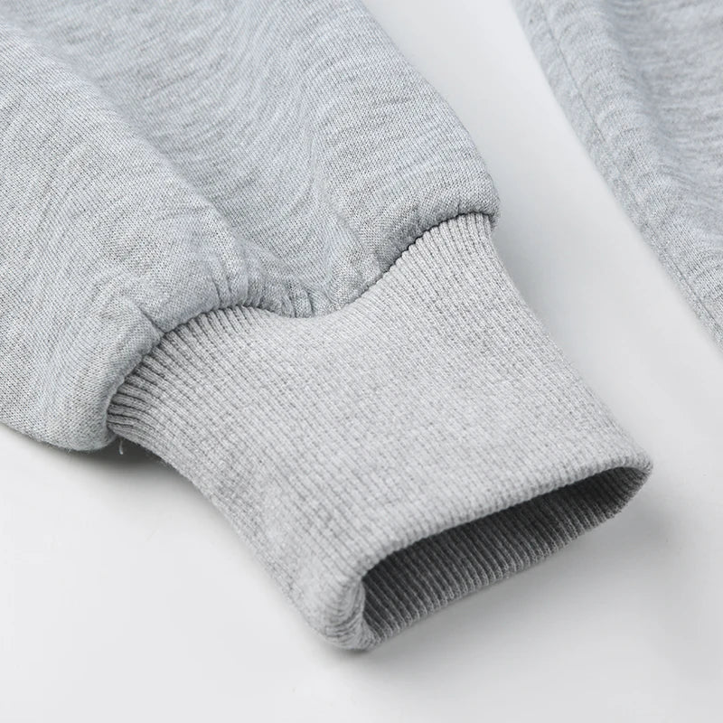 Butterfly Patched Oversized Zip Up Hoodie