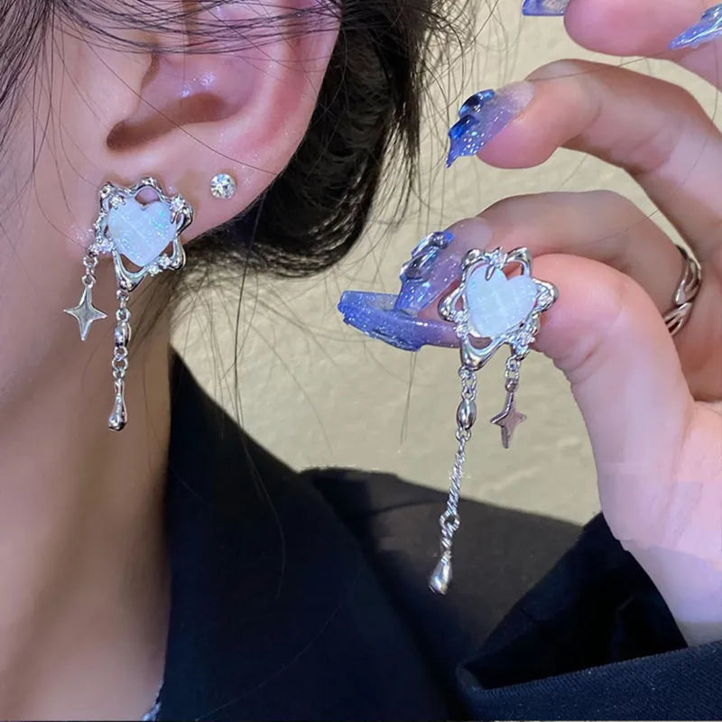 Melted Heart Drop Earrings