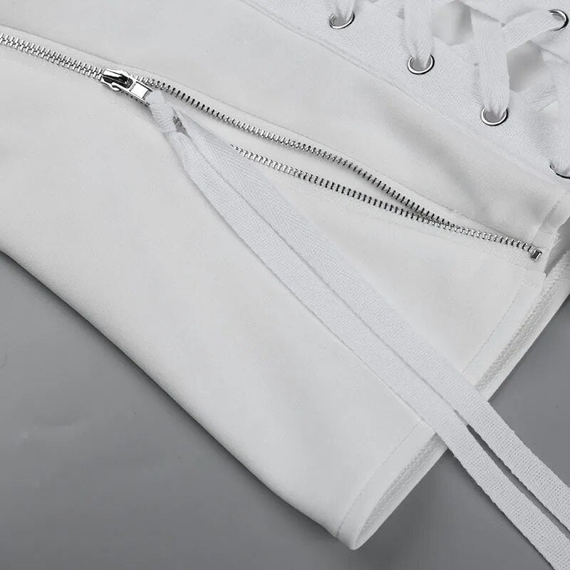 Ribbon Strapless Bandage Corset