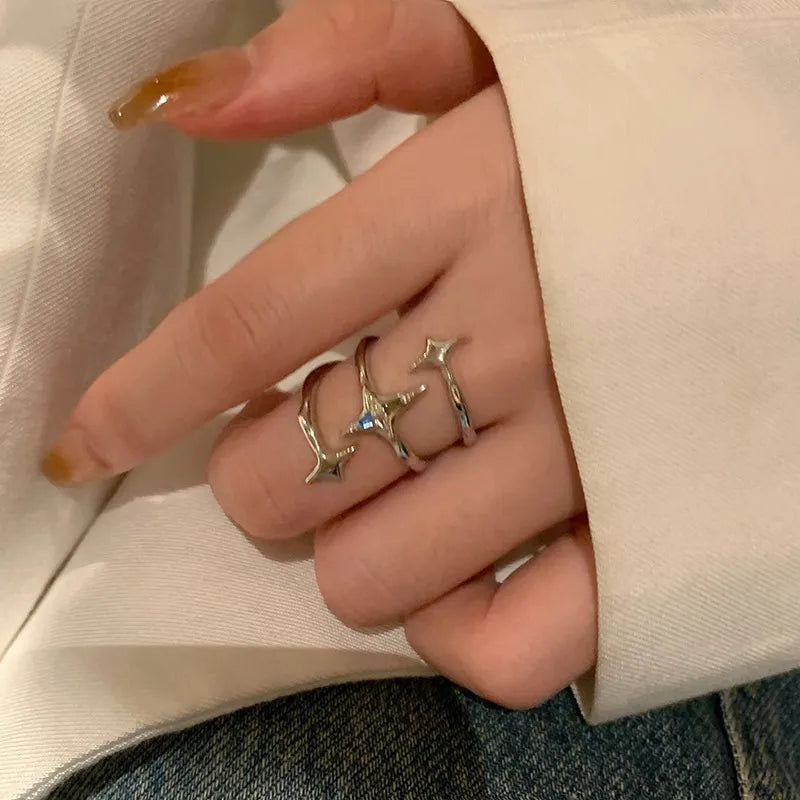 Silver Star Aesthetic Ring