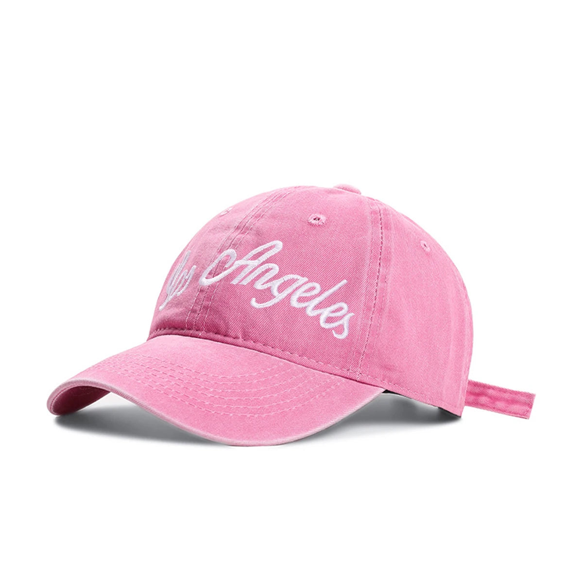Pink Los Angeles Embroidered Baseball Cap