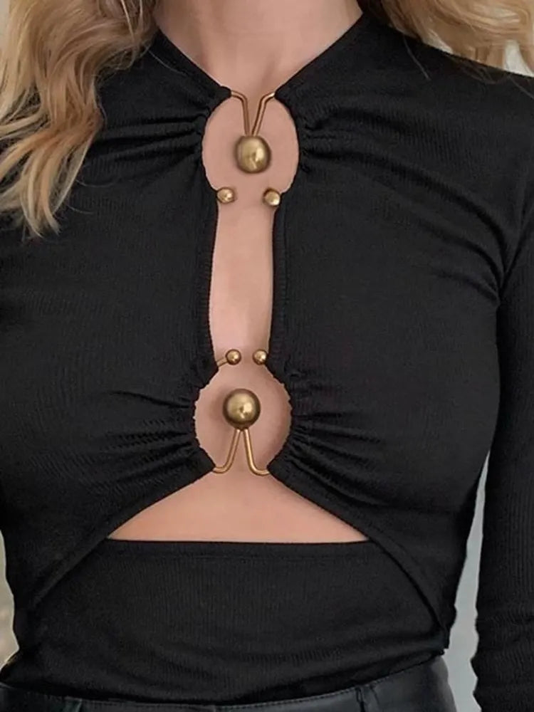 Golden Rings Long Sleeved Bodysuit