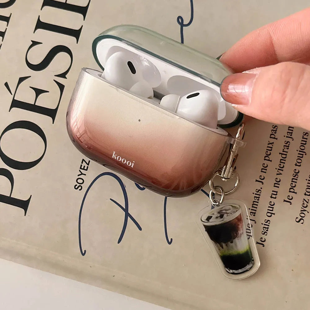 Matcha Espresso AirPods Case with Keyring