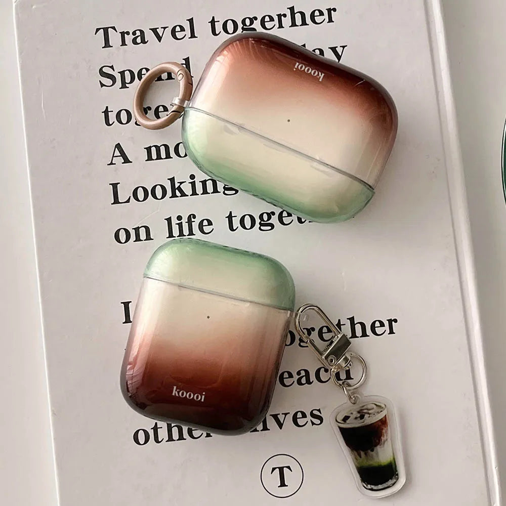 Matcha Espresso AirPods Case with Keyring