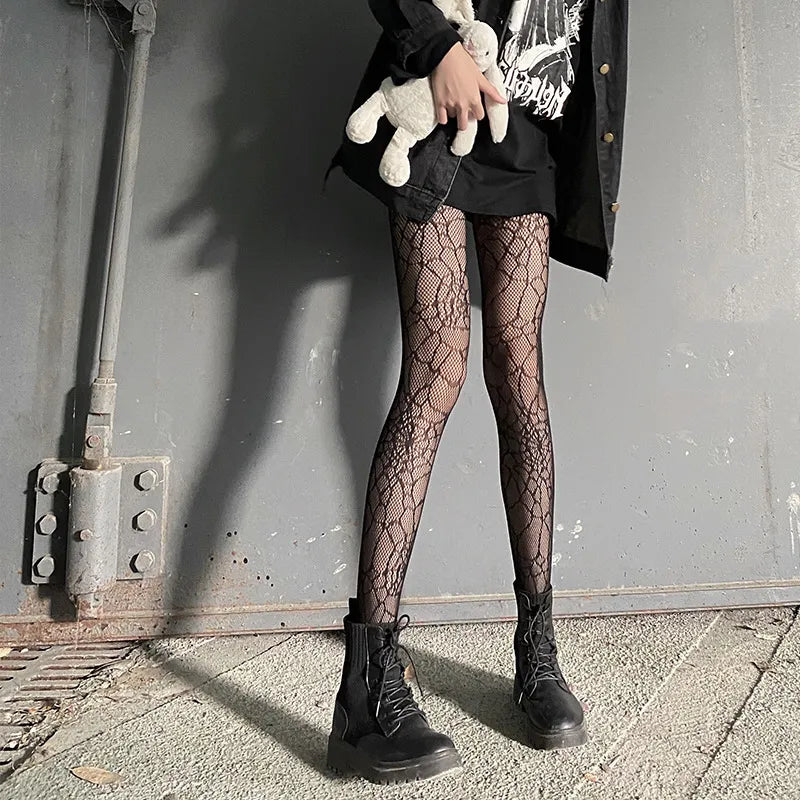 Spider Web Mesh Stockings