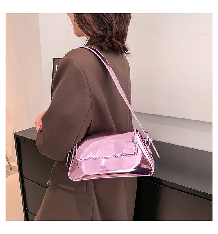 Y2K Futuristic Baguette Bag