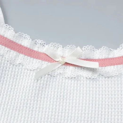 Noelle Lace Trim Romper