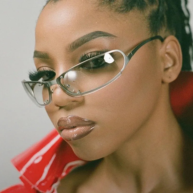 Y2K Metallic Frame Sunglasses