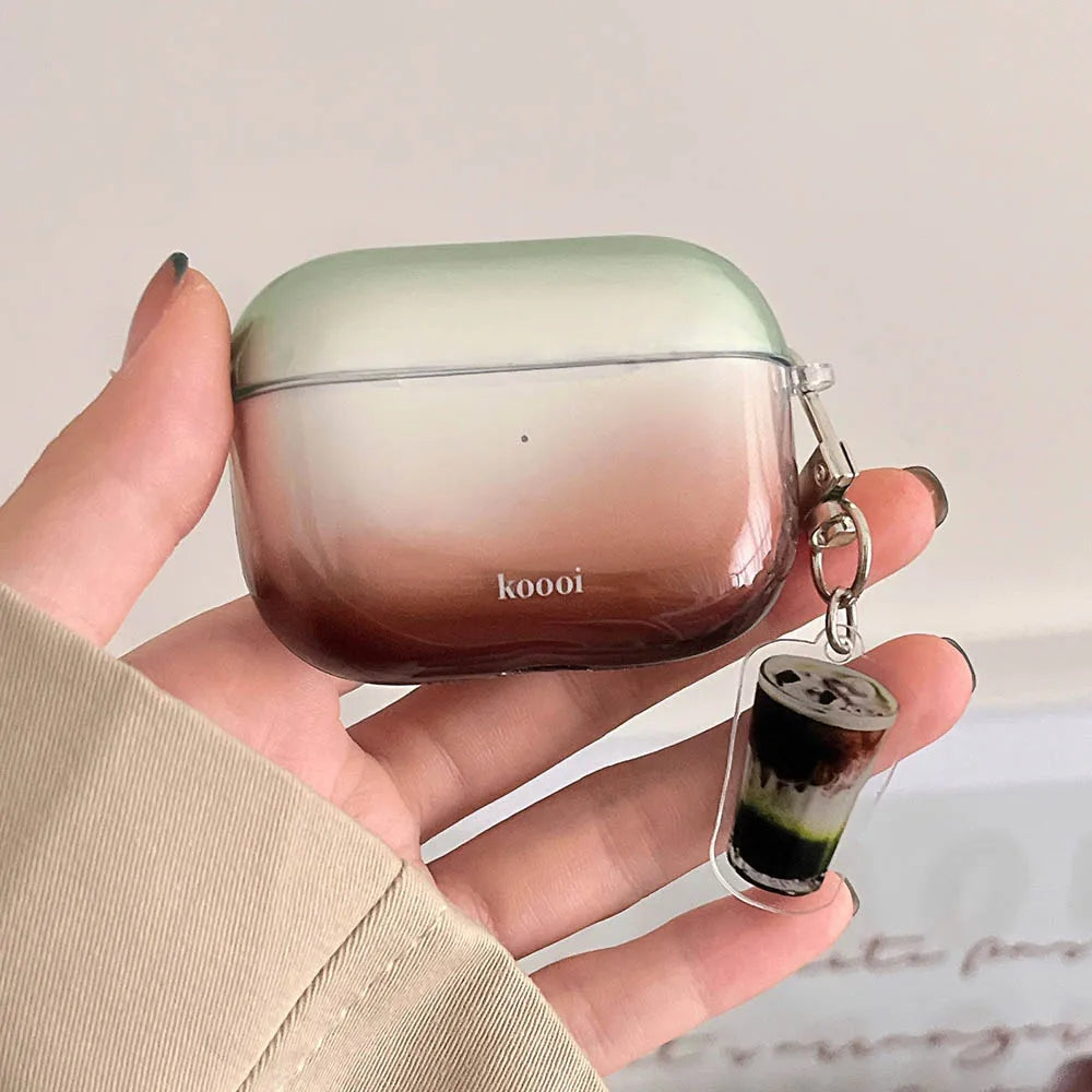 Matcha Espresso AirPods Case with Keyring