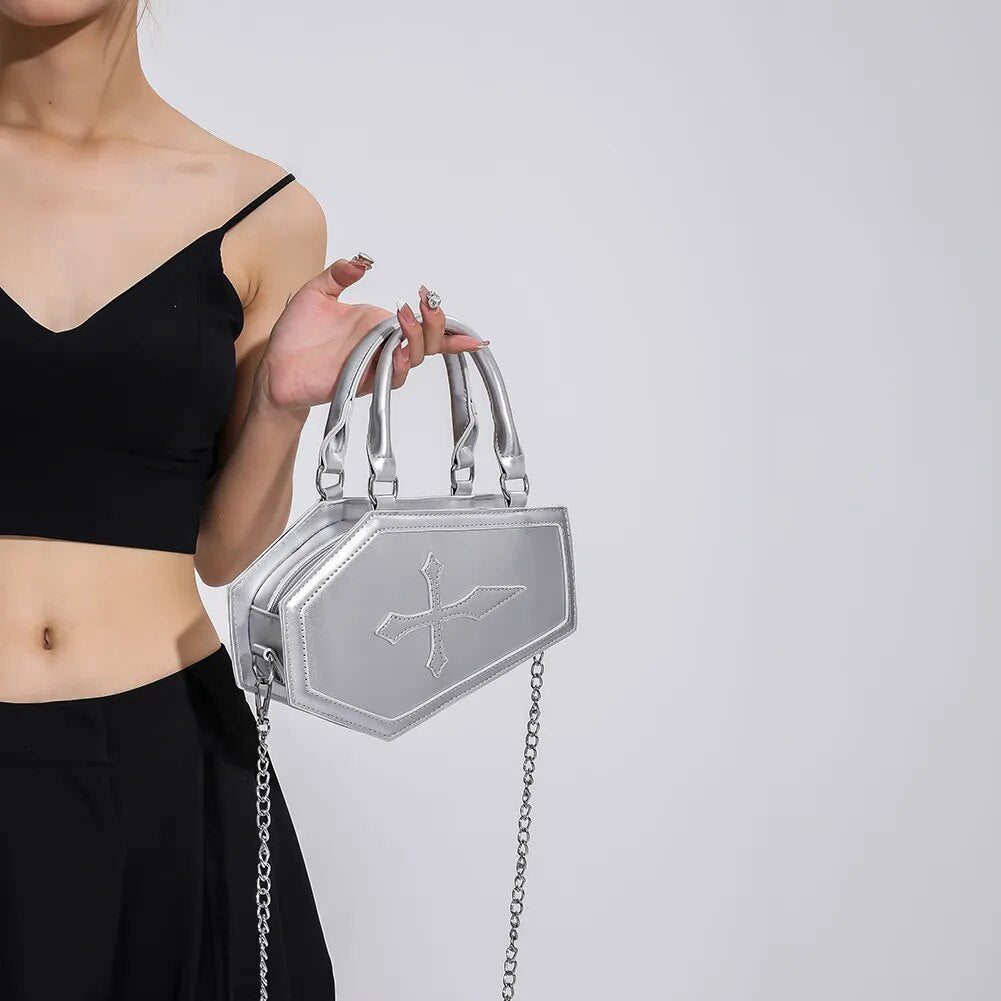 Mystic Elegance Coffin Top Handle Bag