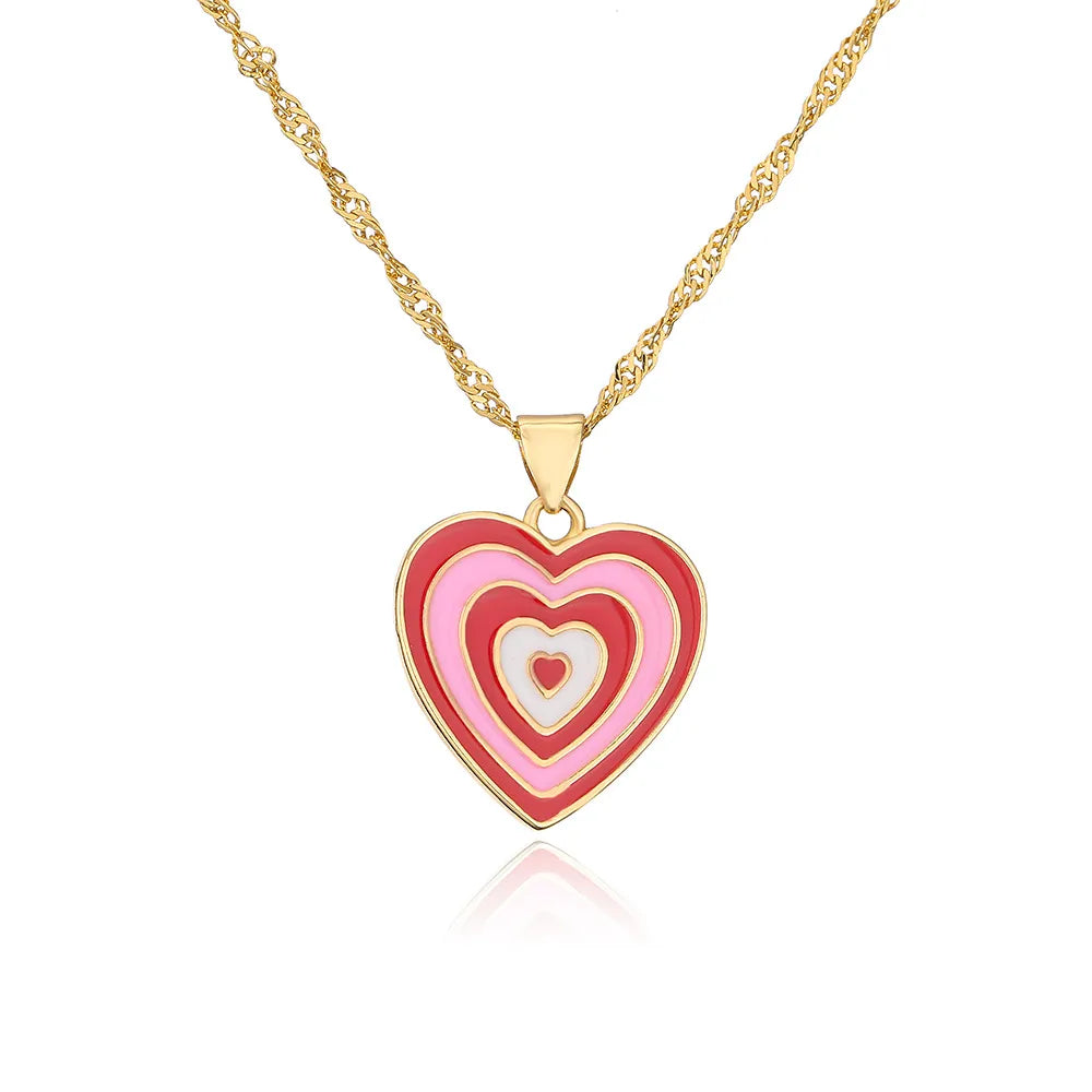 Y2K Candy Heart Pendant Necklace