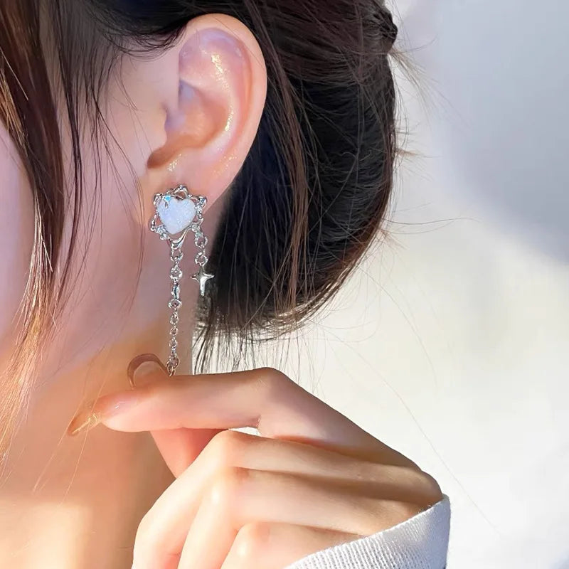 Melted Heart Drop Earrings