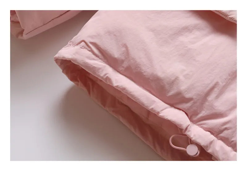 Pastel Horn Button Oversized Parka