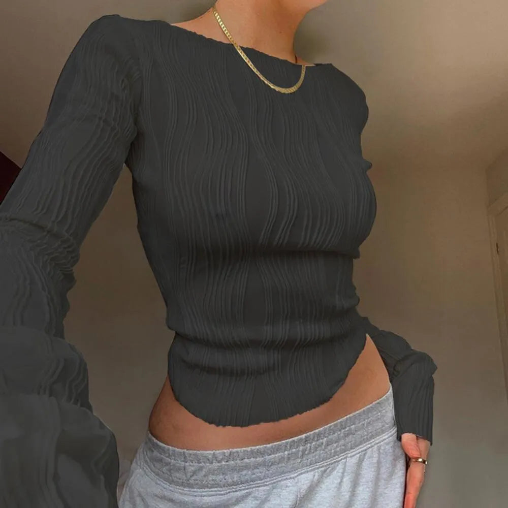 Smooth Waves Long Sleeve Top