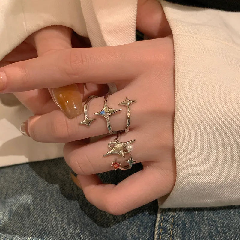 Silver Star Aesthetic Ring