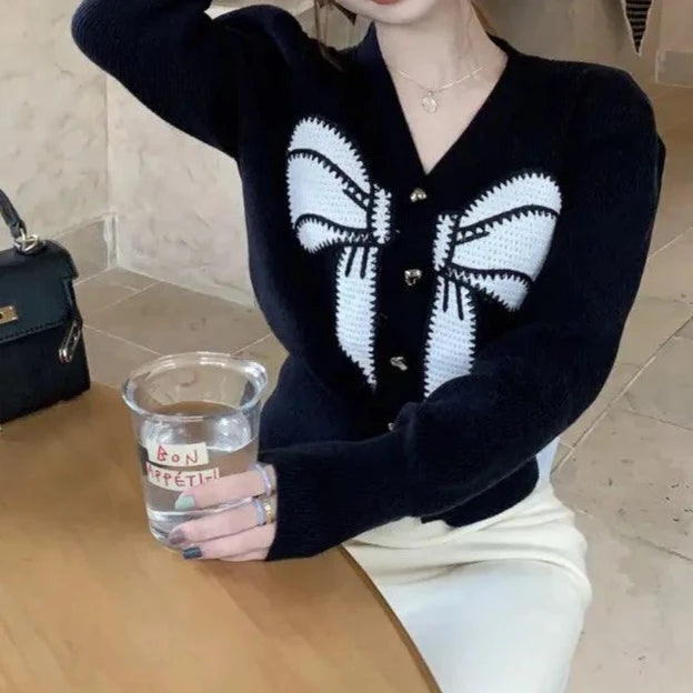 Vintage Ribbon Knit Cardigan