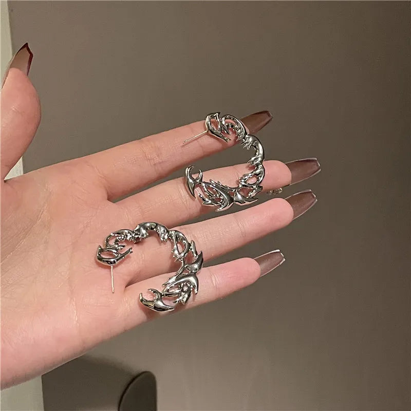 Grunge Mystic Molten Metal Earrings