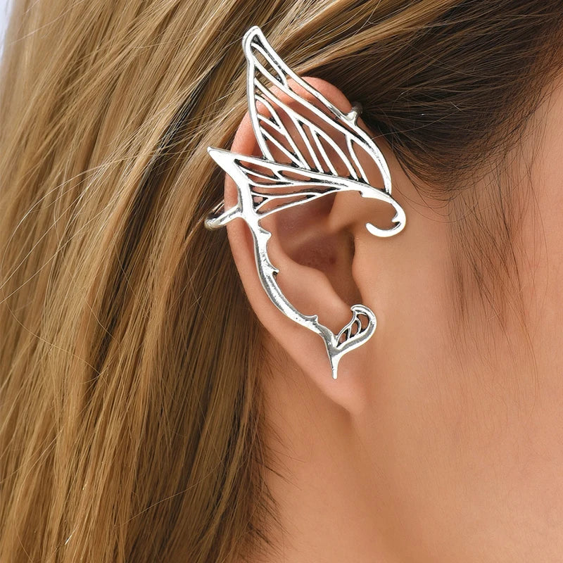 Fairycore Silver Plated Elf Ear Cuffs
