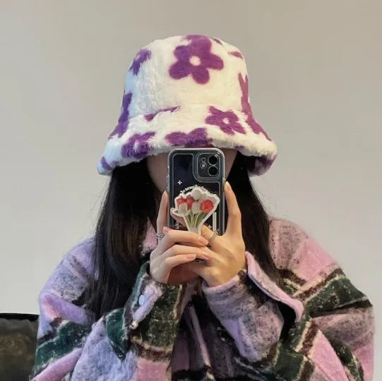 Fluffy Flower Bucket Hat
