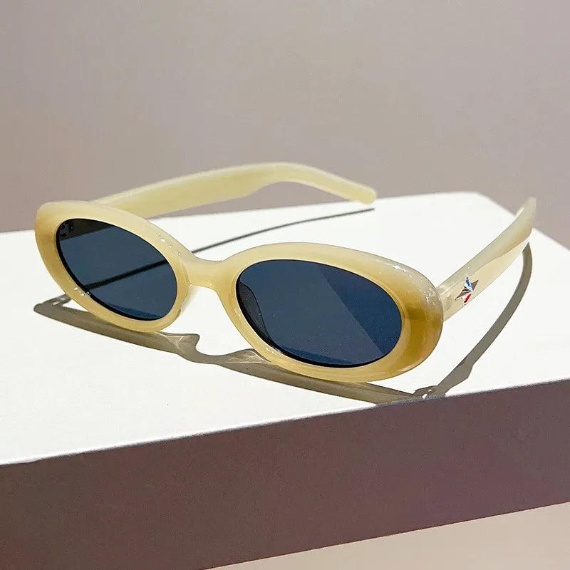 Y2K Star Oval Sunglasses