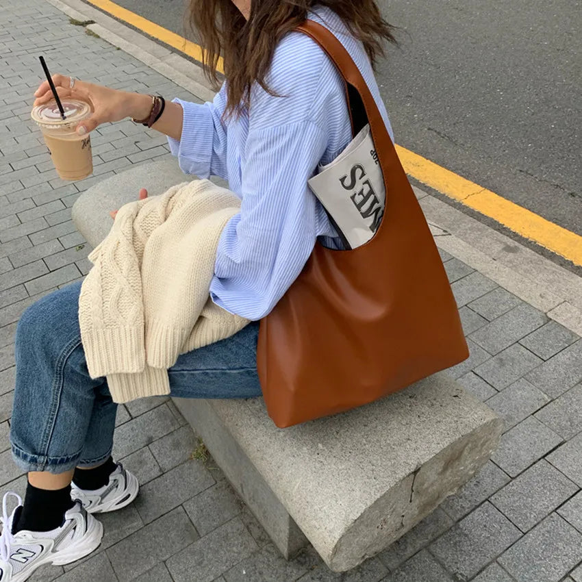 City Gal Leather Tote Bag