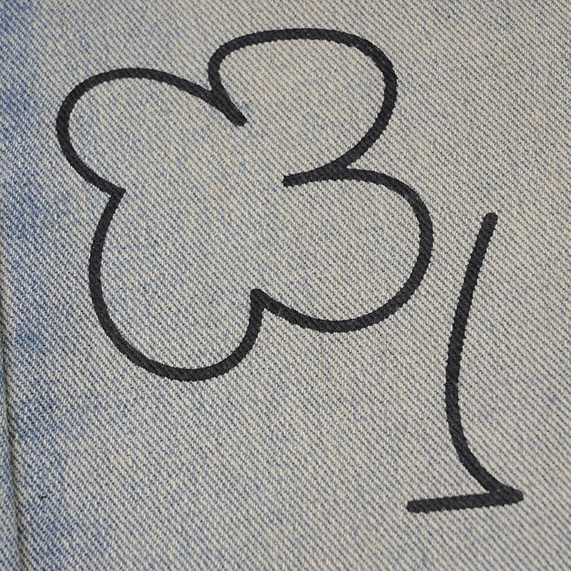 Y2K Marker Doodle Baggy Jeans