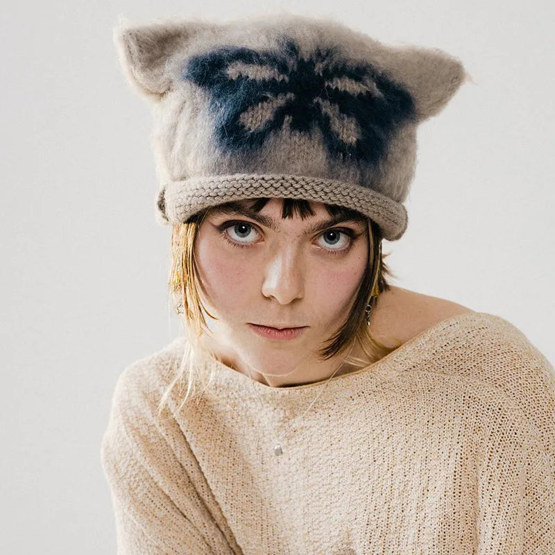 Y2K Cat Ear Plush Beanie