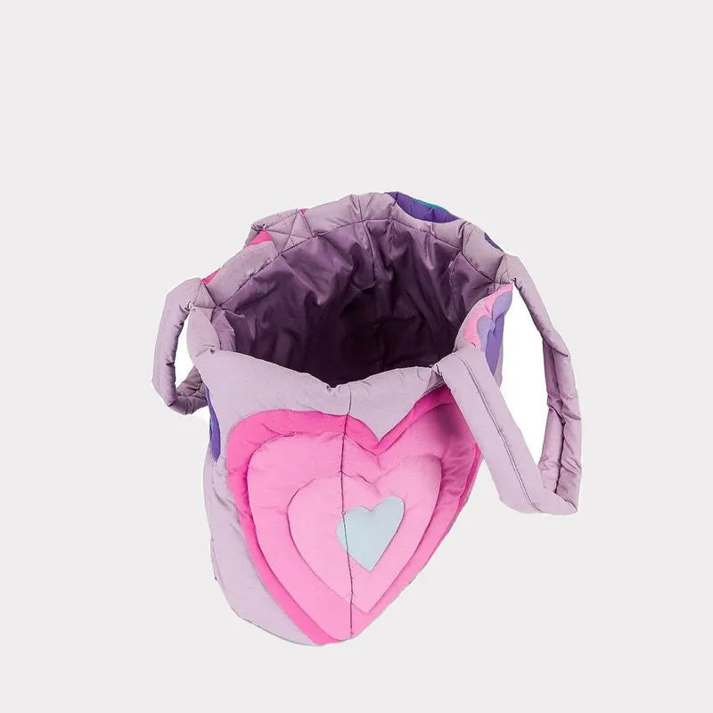 3D Heart Quilted Tote