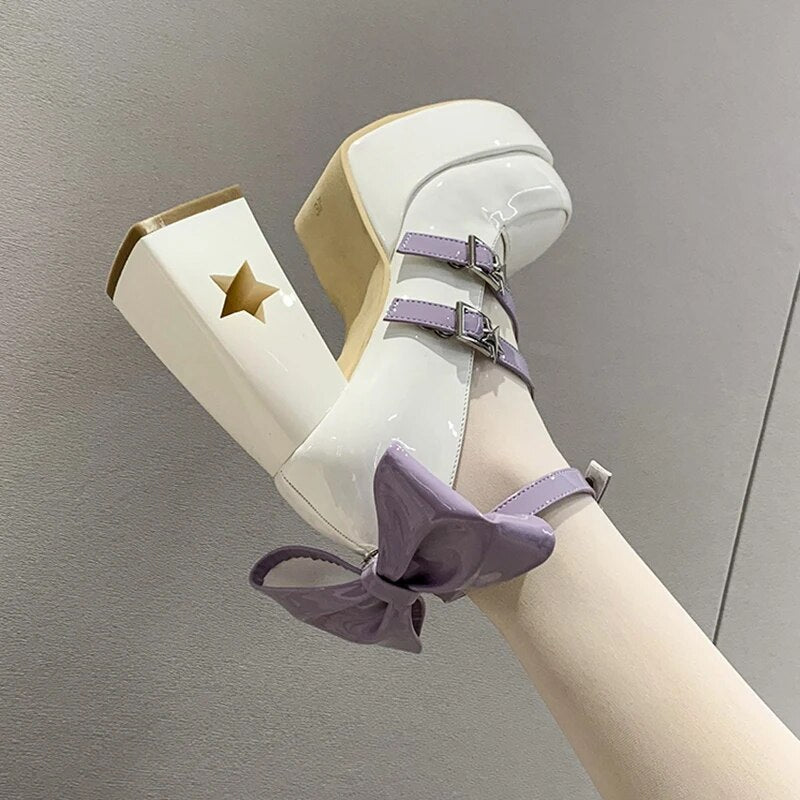 Lolita Chunky Platform Heels