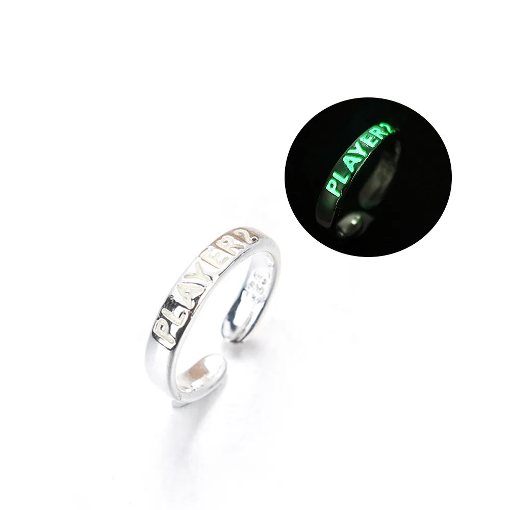 Glowing in the Dark Couple Ring 2/Set
