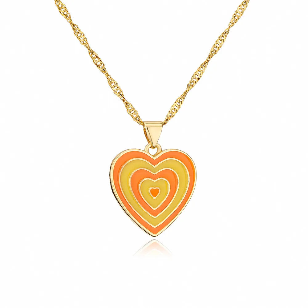 Y2K Candy Heart Pendant Necklace