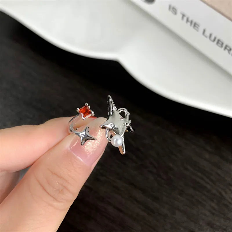 Silver Star Aesthetic Ring