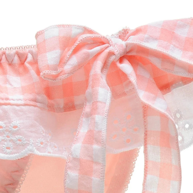 Cherry Girl Gingham Bow Cotton Panties