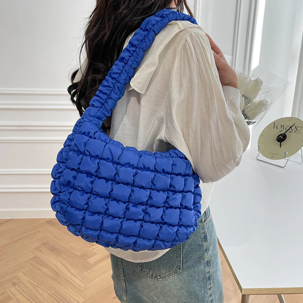 Bubble Ruched Tote Bag