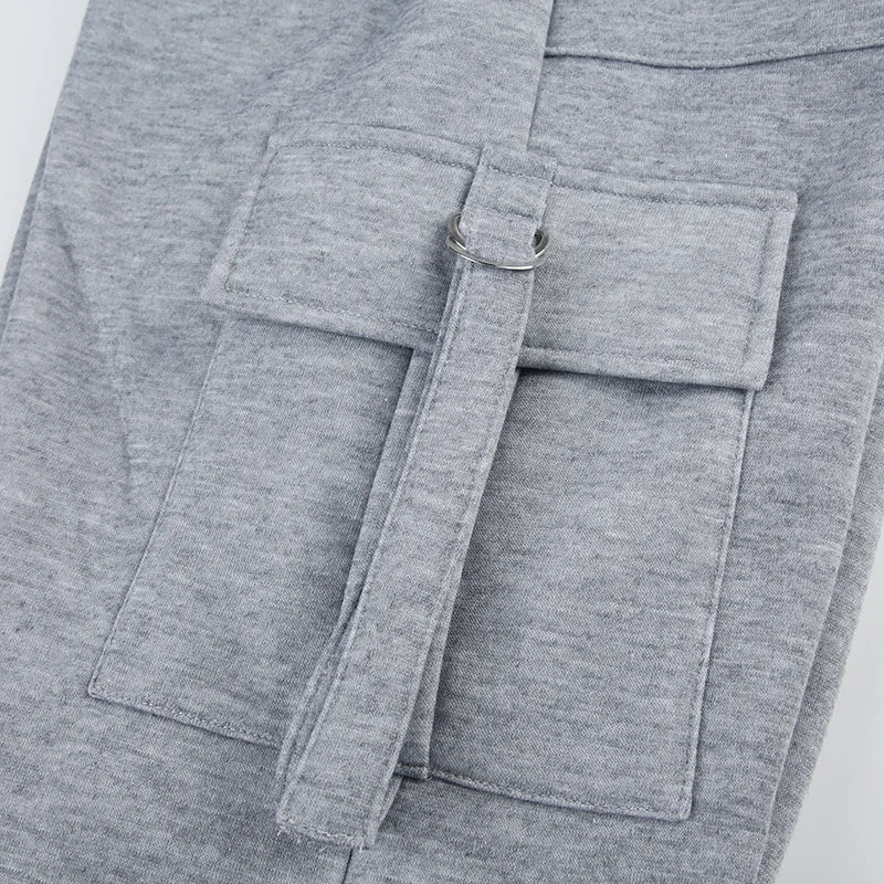 Baggy Cargo Gray Sweatpants