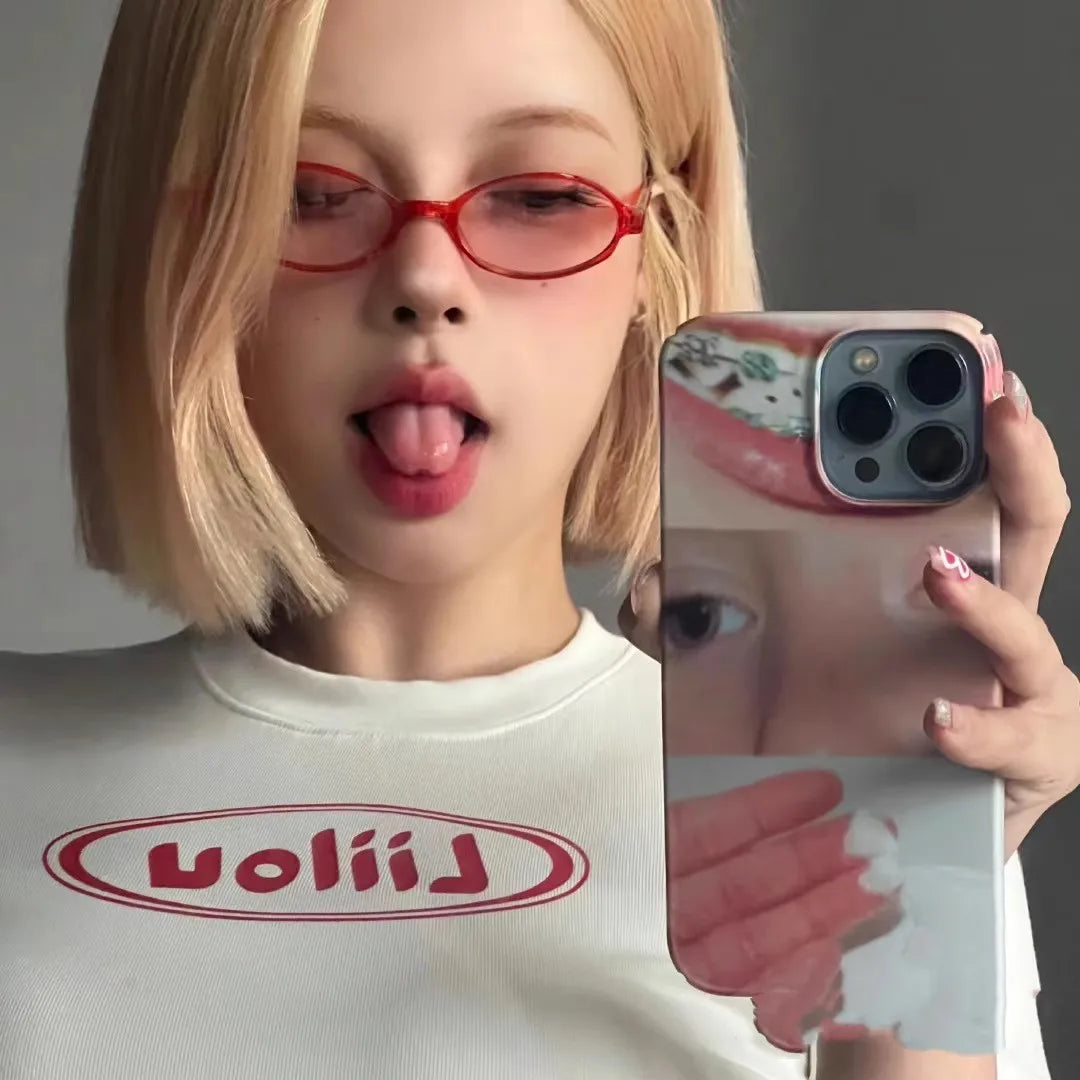 Y2K Japanese It Girl Oval Glasses