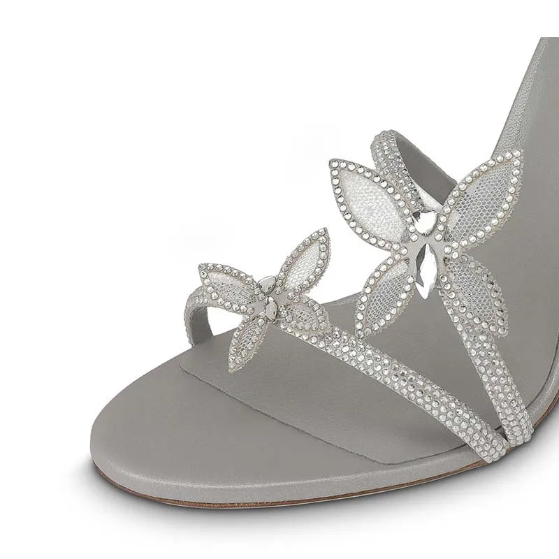 Butterfly-knot Ankle Strap Sandals