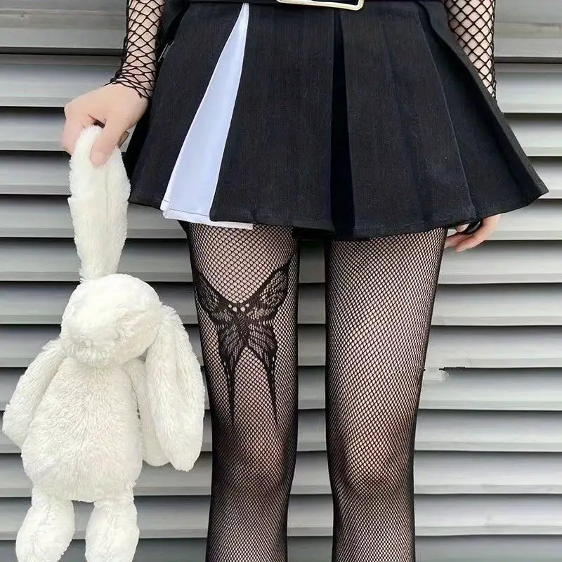 Butterfly Fishnet Mesh Stockings